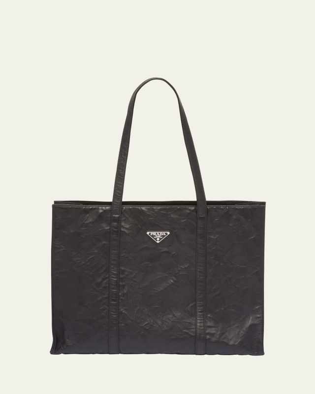 Napa Leather Shopper Tote Bag